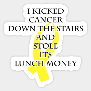 Cancer Bully (Yellow Ribbon) Sticker